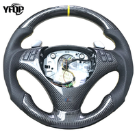 Volant de direction en cuir noir forgé, fibre de carbone, LED, pour BMW E90 E87 E92 E93