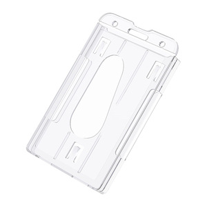 En stock, estuche protector rígido transparente con ranura para el pulgar para pasaporte, tarjeta de identificación y otros documentos; tarjetero vertical. - Product Image 1