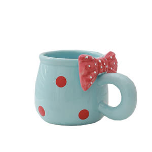 Mug en céramique rose à l'effigie d'un cœur de fille, design élégant, pour le petit-déjeuner à la maison, tasse à café mignonne - Product Image 1