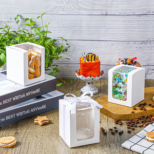 Scatola con Finestra 8x8x10 con Fondo Automatico, Confezione Regalo per Bicchiere da Vino e Candela Profumata - Product Image 6