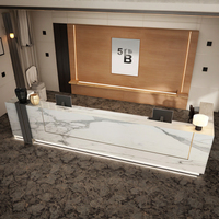Bureau de réception de la société en marbre moderne et simple polyvalent pour l'hôtel, le bureau, la boutique, l'école et le centre commercial.