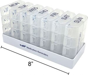 Pastillero de 56 Compartimentos Libre de BPA, Organizador Mensual Seguro para Vitaminas y Medicamentos - Product Image 4