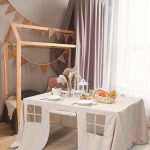 Carpa <span class=keywords><strong>de</strong></span> juegos con mantel para niños, fortín, casa <span class=keywords><strong>de</strong></span> juegos interior y exterior, <span class=keywords><strong>castillo</strong></span> <span class=keywords><strong>de</strong></span> <span class=keywords><strong>princesa</strong></span>, para camping, fiestas <span class=keywords><strong>de</strong></span> cumpleaños, cubierta decorativa y actividades - Product Image 1