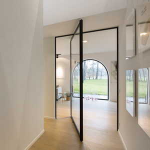 Porta <span class=keywords><strong>d</strong></span>'<span class=keywords><strong>Ingresso</strong></span> Pivotante in Ferro Battuto con Vetro Francese - Product Image 6