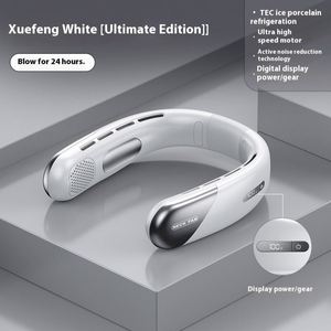 USB Rechargeable Plastic Foldable Neck Hanging Bladeless <b>Handheld</b> <b>Fan</b> Five Blades Portable Outdoor Household Hotel Car English - Product Image 6