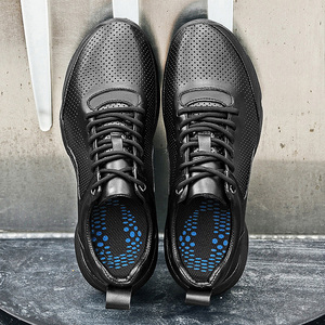 Zapatos de Senderismo Casuales Unisex Personalizados, Parte Superior de Cuero Genuino, Diseño Versátil Antideslizante y Cómodo para Verano - Product Image 4