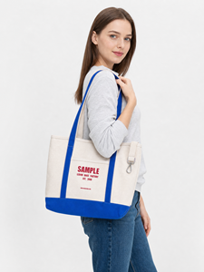 Sac fourre-tout en toile réutilisable grande capacité, durable, avec logo personnalisé, écologique, pour usage quotidien - Product Image 4