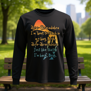 อาบรา อาบราคาดาบลาเสื้อยืดแขนยาวคอกลมแบบยูนิเซ็กซ์พิมพ์ลายดิจิตอลสำหรับผู้ใหญ่สไตล์วินเทจ - Product Image 3