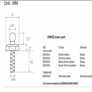 Copper/Stainless Steel Nickel Chrome Black Nickel Furniture Bolts for Yachts Boats <b>Cars</b> Guitars <b>Canopies</b> Canvas Buttons Screws - Product Image 2