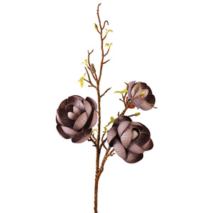 Fleur artificielle Magnolia Grandiflora en plastique PU, grande branche, décoration intérieure, accessoires de mariage, haute simulation - Product Image 5