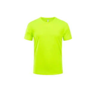 Camiseta suelta multicolor de manga corta con cuello redondo de secado rápido para mujer