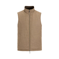 Gilets sans manches pour hommes, zippés, col montant, tissage texturé uni, automne/hiver, décontractés, pour l'extérieur, logo OEM ODM