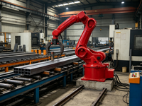 Robot d'asservissement CNC certifié CE, précision ±0,05 mm, portée 1803 mm, bras articulé pour le chargement et le déchargement de tours et centres d'usinage
