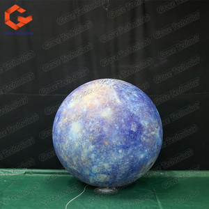 Ballon gonflable planétaire personnalisé avec éclairage LED, ballon gonflable système <span class=keywords><strong>solaire</strong></span> Terre-Lune pour décoration de fête - Product Image 4