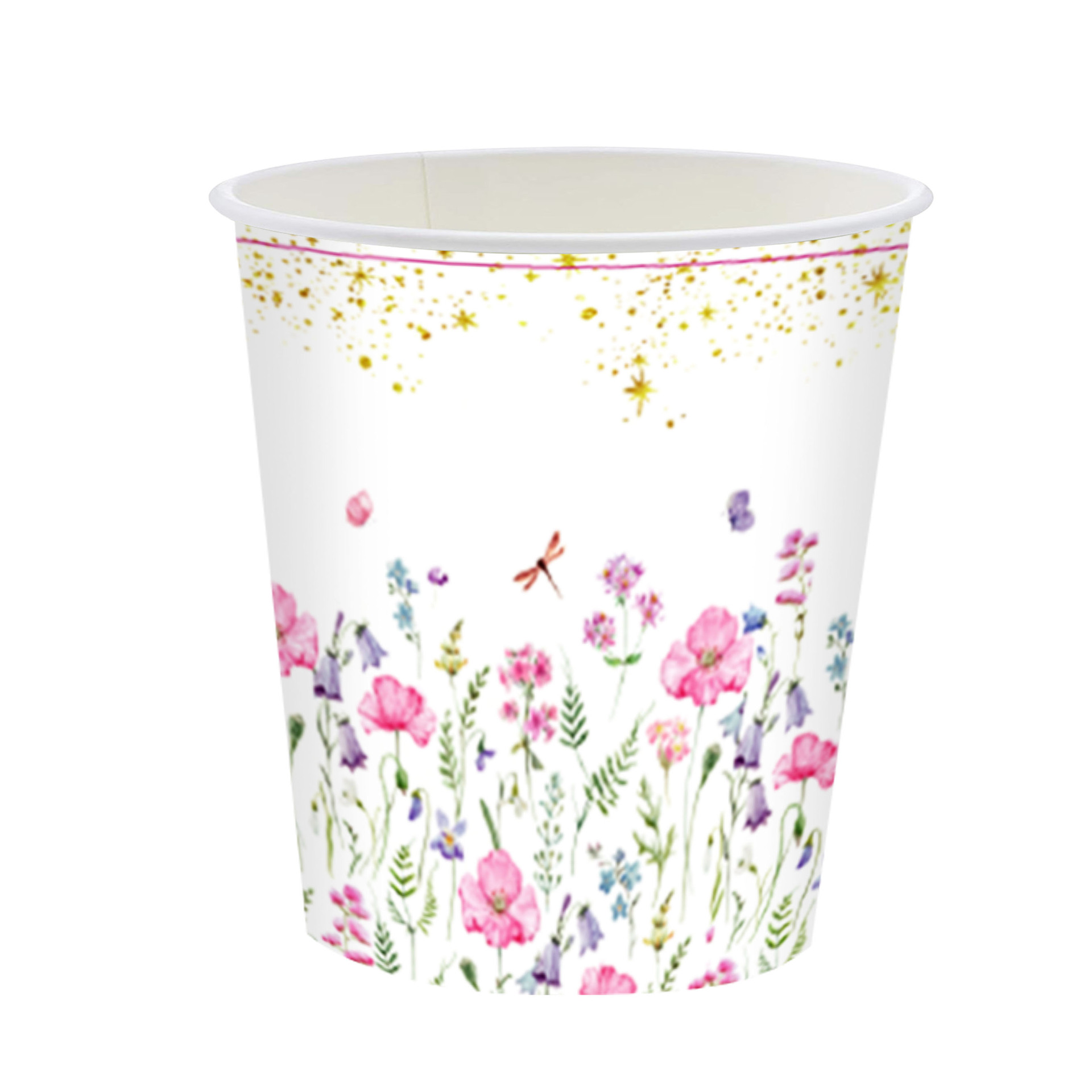 ถ้วยกระดาษสีชมพู * 25 ชิ้น