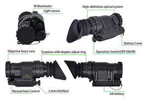Monoculaire de vision nocturne Gen2+ à phosphore blanc-vert PVS14 à <span class=keywords><strong>vendre</strong></span> - Product Image 6