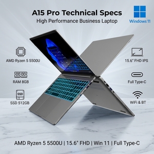 แล็ปท็อปพกพาขนาด 15.6 นิ้ว พร้อมโปรเซสเซอร์ AMD <span class=keywords><strong>Ryzen</strong></span> 5 <span class=keywords><strong>5500U</strong></span> รุ่น OEM/ODM ระบบปฏิบัติการ Windows 11 เหมาะสำหรับการใช้งานทางธุรกิจ - Product Image 2