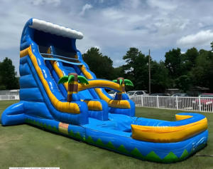 Tobogán Acuático Inflable Comercial Huatong <span class=keywords><strong>de</strong></span> PVC <span class=keywords><strong>de</strong></span> 18 pies, Modelo Tropical Fiesta, <span class=keywords><strong>para</strong></span> Niños y <span class=keywords><strong>Adultos</strong></span> - Product Image 4