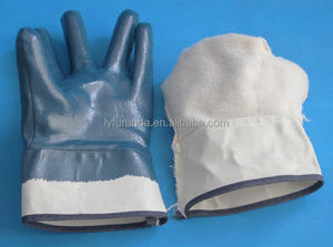 Guantes de Trabajo de Seguridad Resistentes al Aceite y al Gas, de Nitrilo Azul, Impermeables, de Alta Resistencia, Industriales, de PVC, Talla <span class=keywords><strong>XL</strong></span>, Totalmente Recubiertos de Látex - Product Image 6