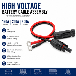 Câble de raccordement pour rack de batterie de stockage d'énergie (ESS) en cuivre étamé haute tension IP67, faisceau de câbles pour conteneur d'interconnexion - Product Image 6