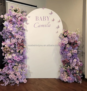 Arche de fleurs artificielles bleues, arrangement floral de <span class=keywords><strong>jardin</strong></span>, rose, décorations de fête, toile de fond pour anniversaire, mariage, décoration de la maison, chemin de table fleuri - Product Image 6