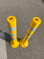 Poteau de délimitation flexible ROADSAFE 75 cm 2026, jaune, en PU réfléchissant, pour la sécurité des voitures et des parkings, destiné au marché équatorien