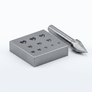 Outil de gravure grand format en fer/bois, à découpe conique en forme de baguette et de cœur, pour la fabrication de bijoux et l'usage DIY, Sun Tools/STIPL - Product Image 1