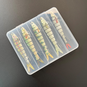 LVDE 5 pièces Boîte 14cm Naufrage Leurres Leurres De Pêche Ensemble 8 Segments Crankbait Dur Appâts Artificiels Kit Swimbait Brochet Leurre De Pêche - Product Image 4