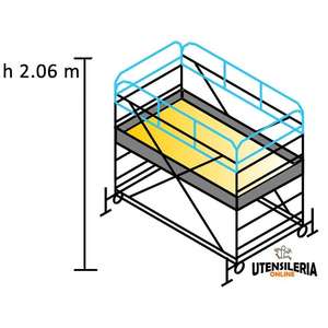 Marchetti FUTURO 120X180 steel <b>scaffolding</b>, 1.20x1.80x2.06 m - Product Image 1
