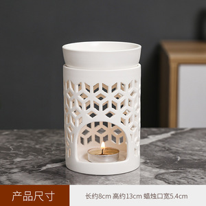 Brûleur à <span class=keywords><strong>huile</strong></span> en céramique pour cire fondue, diffuseur d'arômes, brûleur d'huiles essentielles, brûleur de cire d'aromathérapie avec bol amovible, <span class=keywords><strong>lampe</strong></span> à parfum - Product Image 6