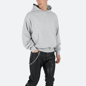 Sweat-shirt à capuche pour homme de haute qualité, 420 g/m², design argenté, sans cordon, poids lourd, personnalisable en gros, sweat-shirts vierges - Product Image 3