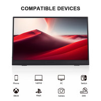 Lunette ultra-étroite 1080P Conception ultra-mince et mince Unibody 15.6 pouces 1080p mini HD Support de moniteur portable ODM
