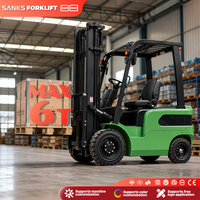 Chariot élévateur électrique contrepoids 5 tonnes, batterie plomb-acide, quatre roues, meilleur prix, fabricant d'usine