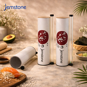 Envase de Cartón Impreso para Sushi con Botella Transparente para Salsa de Soya, Tubo de Papel de Grado Alimenticio para Rollos de Sushi - Product Image 5