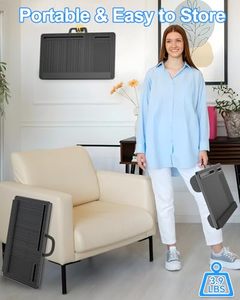 202506 Portable grand bureau d'ordinateur portable pour lit jusqu'à 17 pouces plateau de coussin de tour avec <span class=keywords><strong>repose</strong></span>-poignet tapis de souris <span class=keywords><strong>tablette</strong></span> téléphone fente poignée Portable - Product Image 5