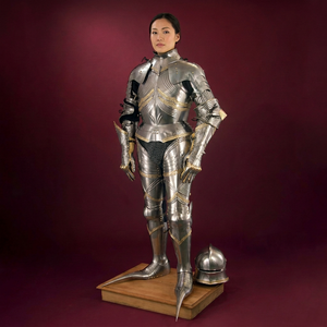 Traje de Armadura Gótica 3D Completo de Acero Plateado Antiguo para Caballero, Usable, para Exhibición, Reenactamiento, Pieza de Arte Coleccionable - Product Image 1