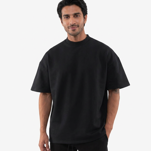 280g Heavyweight Blank <b>Plain</b> 100% Cotton <b>Tshirt</b> Anti Shrunk Oversized Luxury Boxy Cropped T Shirt for Men - Product Image 1