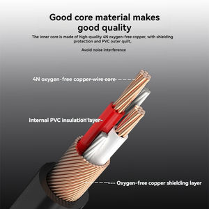 <span class=keywords><strong>2</strong></span>ピンコネクタオーディオYケーブルスプリッター6.35mmモノラルオスプラグPVCジャケット光ファイバーケーブルDVDプレーヤー用4K解像度 - Product Image 5