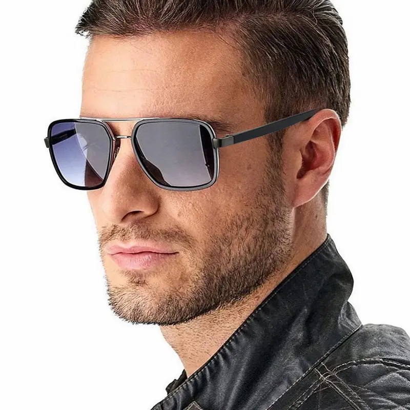 Fashion Big Frame Sunglasses For Men Women UV400 Sunglasses Square Men