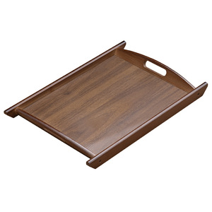 Double-handled Portable Tea <b>Tray</b> Rectangular Bamboo Wood <b>Large</b> <b>Serving</b> Plate For Teacups Dinnerware Side Dishes Home Restaurant - Product Image 3