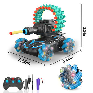<span class=keywords><strong>Voiture</strong></span> RC 4x4 2,4 GHz avec canon à balles souples, roues Mecanum, drift latéral, lumières LED et démonstration automatique pour enfants - Product Image 5