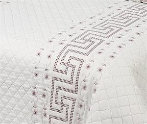 Bộ chăn ga gối đệm màu trắng, chăn bông thêu, chăn microfiber, bộ chăn ga 3 món, ga trải giường, chăn ga - Product Image 4