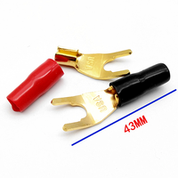 Connecteur audio plaqué or en forme de U pour borne de liaison, adaptateur jack banane