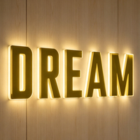 Enseigne murale personnalisée pour devanture de magasin, lettres rétroéclairées, enseigne lumineuse LED pour entreprise