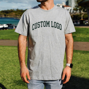 T-shirt décontracté à imprimé plage, col rond ample, t-shirt pour homme en coton 100% respirant de haute qualité - Product Image 1