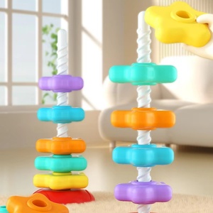 ของเล่นเด็ก ห่วงวงแหวนสีรุ้ง ซ้อนกันได้ สนุกสนาน ฝึกทักษะ วัสดุพลาสติก ABS ปลอดภัย เป็นมิตรกับสิ่งแวดล้อม - Product Image 1