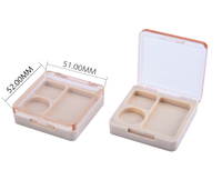 Boîte de correcteur cosmétique ronde 3 couleurs, plaque de maquillage à grille intérieure, blush, fard à paupières, coque vide en plastique ABS, épaisseur 25 mm