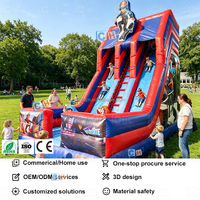 Château gonflable commercial à vendre, avec toboggan, château gonflable pour enfants, vente en gros, château gonflable Spiderman pour toboggan