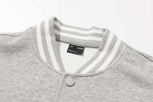 Solid Color Lightweight Baseball Uniform Jacket Women's & Men's Varsity Casual Bomber Jacket Winter and Autumn <b>Lined</b> <b>Coat</b> - Product Image 3