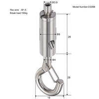Système de suspension réglable pour câbles d'éclairage LED – Accessoires de fixation confortables et sécurisés en câble de cuivre et d'acier